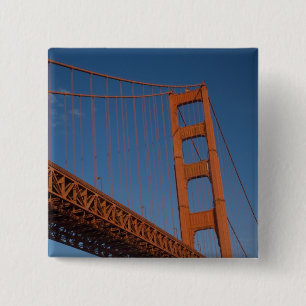 Badge Carré 5 Cm Pont du Golden Gate vu de Fort Point