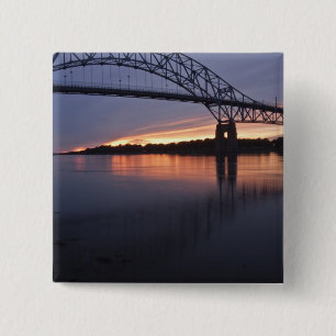 Badge Carré 5 Cm Pont Sagamor au-dessus du canal de Cape Cod 2