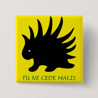 Badge Carré 5 Cm Porcupine libéral Button- M4