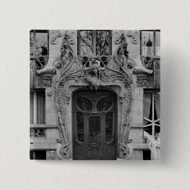 Badge Carré 5 Cm Porte d'entrée aux appartements 2 (Devant)