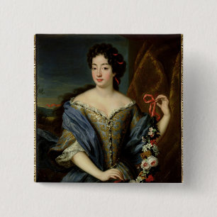 Badge Carré 5 Cm Portrait d'Anne de Baviere