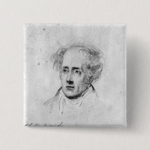 Badge Carré 5 Cm Portrait de Francois Rene Vicomte De