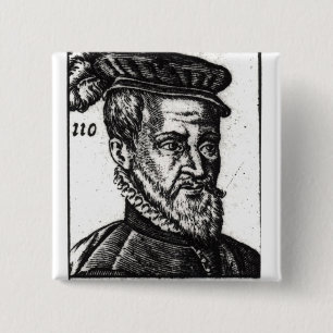 Badge Carré 5 Cm Portrait de Joachim du Bellay