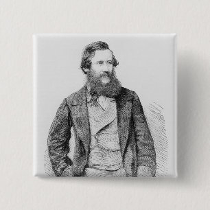 Badge Carré 5 Cm Portrait de John Hanning Speke