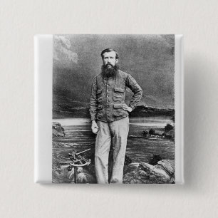 Badge Carré 5 Cm Portrait de John Hanning Speke