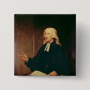 Badge Carré 5 Cm Portrait de John Wesley 1788