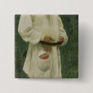 Badge Carré 5 Cm Portrait de Lev Tolstoy 1901