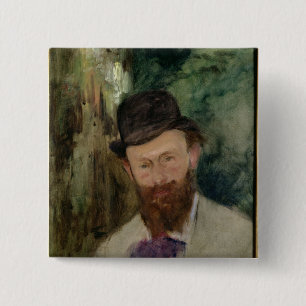 Badge Carré 5 Cm Portrait de Manet   d'Edouard Manet c.1880