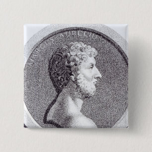 Badge Carré 5 Cm Portrait de Marcus Aurelius