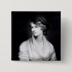 Badge Carré 5 Cm Portrait de Mary Wollstonecraft Godwin