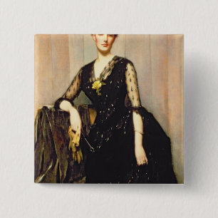 Badge Carré 5 Cm Portrait de Mme Agnès Williamson