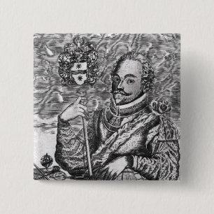 Badge Carré 5 Cm Portrait de monsieur Francis Drake