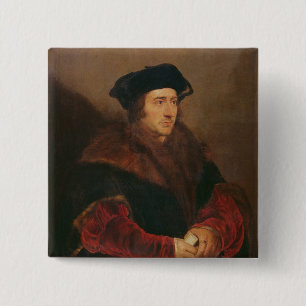 Badge Carré 5 Cm Portrait de monsieur Thomas More