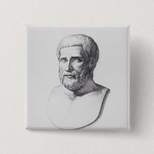 Badge Carré 5 Cm Portrait de Pythagore