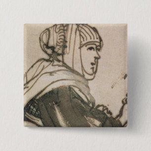 Badge Carré 5 Cm Portrait de Saskia, 1634