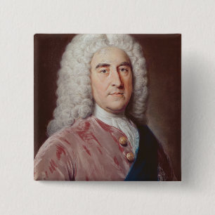 Badge Carré 5 Cm Portrait de Thomas Pelham Holles