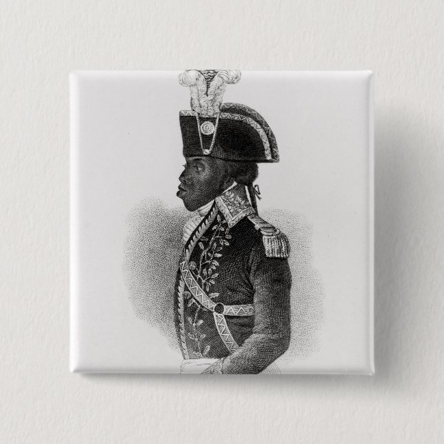 Badge Carré 5 Cm Portrait de Toussaint L'Ouverture (Devant)
