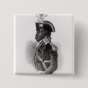 Badge Carré 5 Cm Portrait de Toussaint L'Ouverture