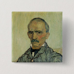 Badge Carré 5 Cm Portrait de Vincent van Gogh de surveillant