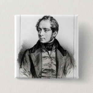 Badge Carré 5 Cm Portrait de Vincenzo Bellini