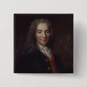 Badge Carré 5 Cm Portrait de Voltaire