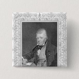 Badge Carré 5 Cm Portrait de Walter Scott