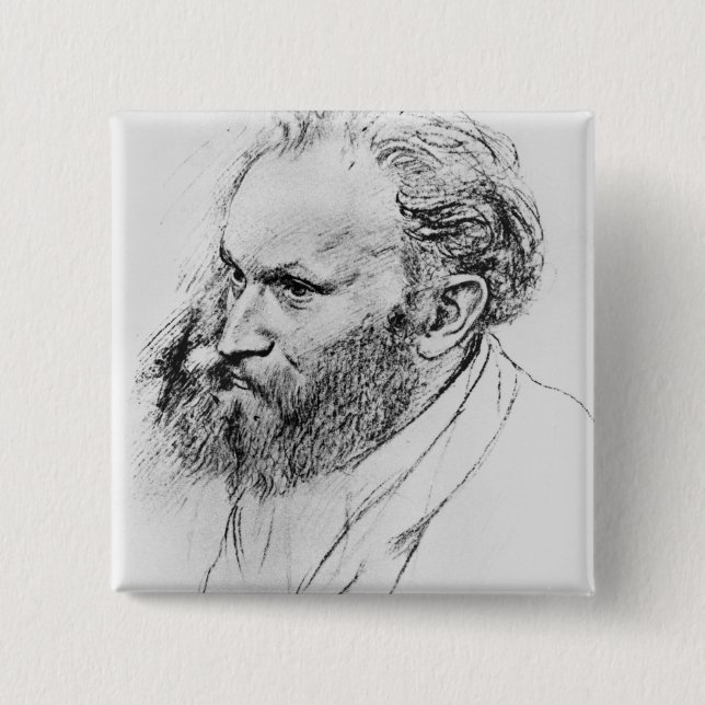 Badge Carré 5 Cm Portrait d'Edgar Degas | d'Edouard Manet (Devant)