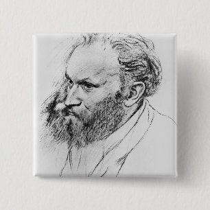 Badge Carré 5 Cm Portrait d'Edgar Degas d'Edouard Manet