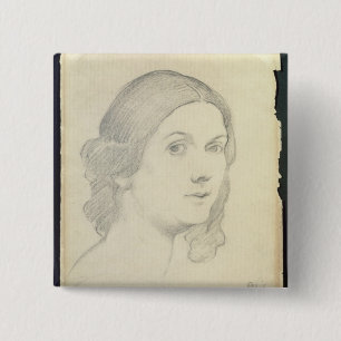 Badge Carré 5 Cm Portrait d'Isadora Duncan, 1908