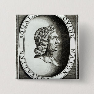 Badge Carré 5 Cm Portrait d'Ovid