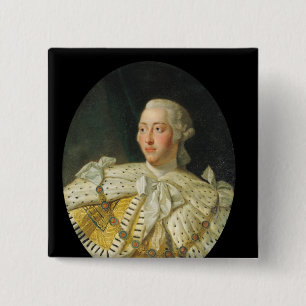 Badge Carré 5 Cm Portrait du Roi George III après 1760