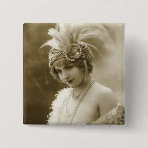 Badge Carré 5 Cm Portrait d'une danseuse