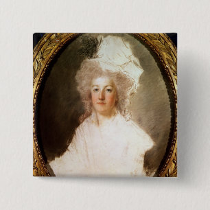 Badge Carré 5 Cm Portrait non fini de Marie-Antoinette