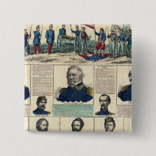 Badge Carré 5 Cm Portraits militaires