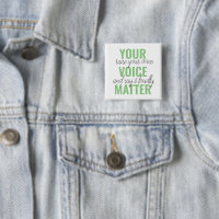 Positive Green Your Voice Matter Motivation Citati
