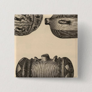 Badge Carré 5 Cm Poterie de Zuni