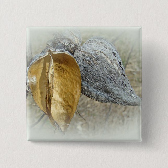 Badge Carré 5 Cm Pots de Milkweed (Devant)