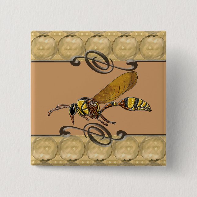 Badge Carré 5 Cm Potter Wasp (Devant)