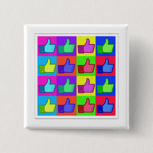Badge Carré 5 Cm Pouces !