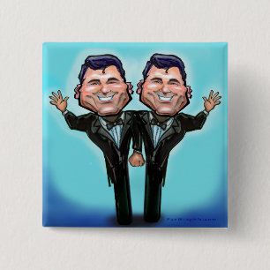 Badge Carré 5 Cm Poupées de gâteau Mariage gay