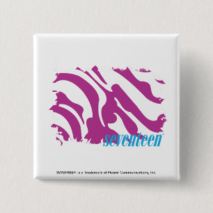 Badge Carré 5 Cm Pourpre 3 de zèbre
