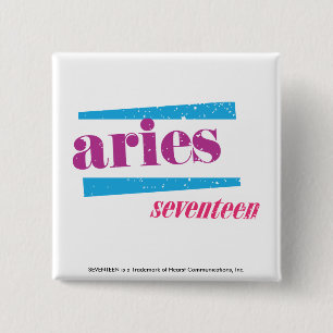 Badge Carré 5 Cm Pourpre de Bélier