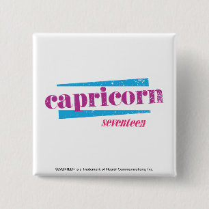 Badge Carré 5 Cm Pourpre de Capricorne