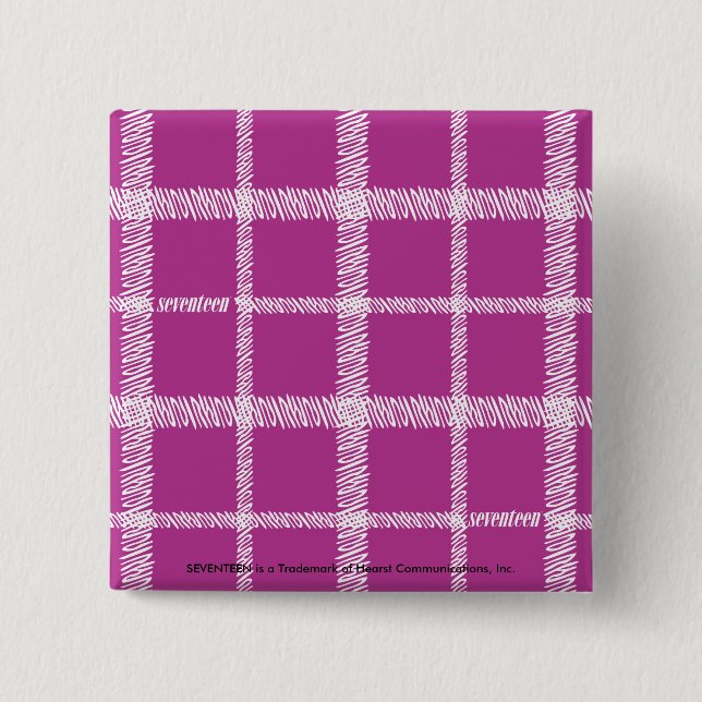 Badge Carré 5 Cm Pourpre de plaid (Devant)