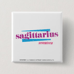 Badge Carré 5 Cm Pourpre de Sagittaire