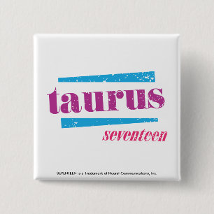 Badge Carré 5 Cm Pourpre de Taureau