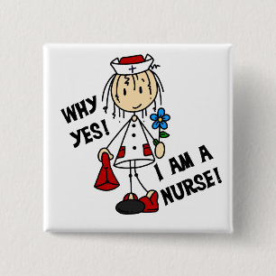 Badge Carré 5 Cm Pourquoi je suis infirmière