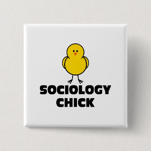 Badge Carré 5 Cm Poussin de sociologie