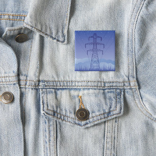 Badge Carré 5 Cm Power Pylons Starry Sky