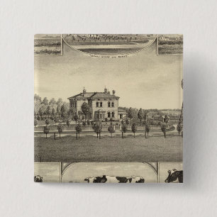 Badge Carré 5 Cm Prairie Lawn Farm (Nebraska)